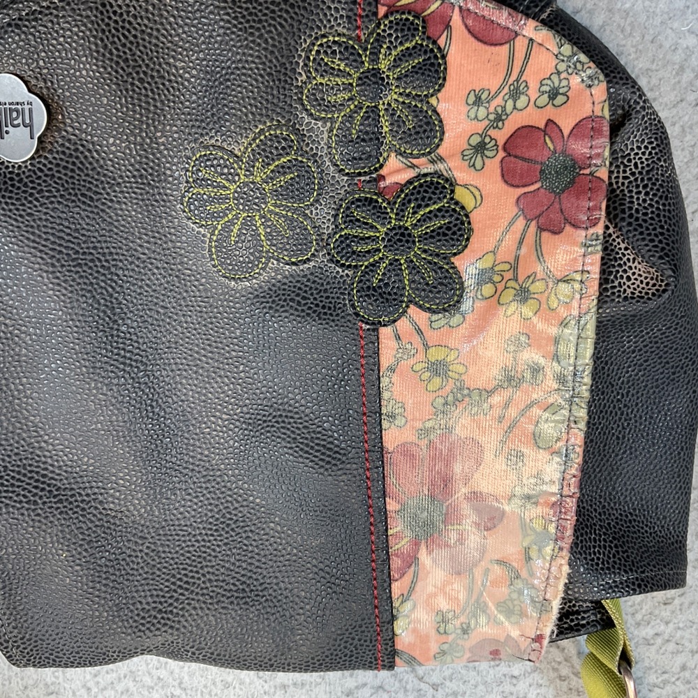 Haiku Messenger Bag Women Medium Brown Orange Floral Crossbody Earthy Artsy - Picture 6 of 7